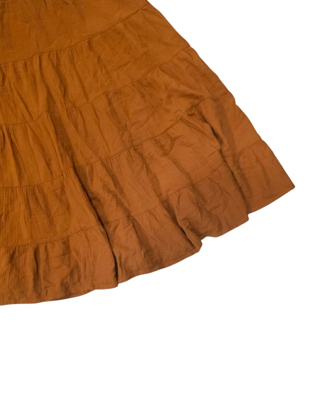 Universal Thread Burnt Orange Gauze Sleeveless Tiered Dress 3x - Picture 3 of 6